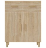 VidaXL Dressoir 69,5x34x89 cm bewerkt hout sonoma eikenkleurig