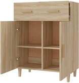 VidaXL Dressoir 69,5x34x89 cm bewerkt hout sonoma eikenkleurig