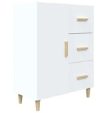 VidaXL Dressoir 69,5x34x90 cm bewerkt hout wit