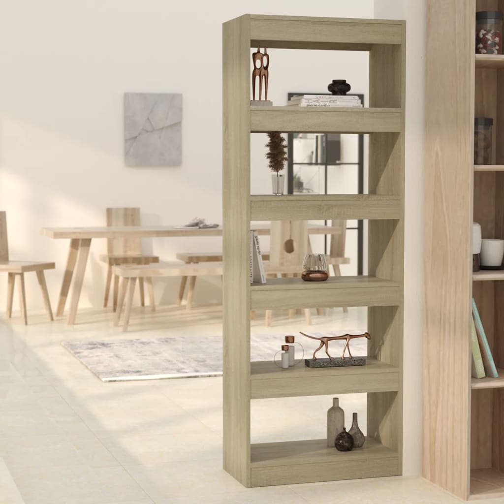 VidaXL Boekenkast/kamerscherm 60x30x166 cm bewerkt hout sonoma eiken