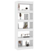 VidaXL Boekenkast/kamerscherm 60x30x166 cm spaanplaat wit