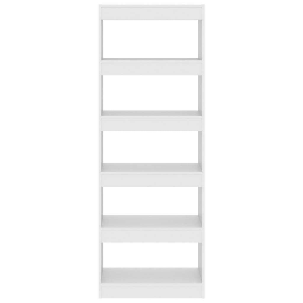 VidaXL Boekenkast/kamerscherm 60x30x166 cm spaanplaat wit