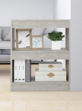 VidaXL Boekenkast/kamerscherm 60x30x72 cm betongrijs