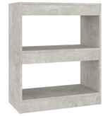 VidaXL Boekenkast/kamerscherm 60x30x72 cm betongrijs