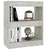 VidaXL Boekenkast/kamerscherm 60x30x72 cm betongrijs