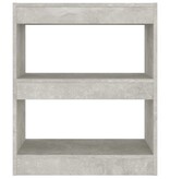 VidaXL Boekenkast/kamerscherm 60x30x72 cm betongrijs