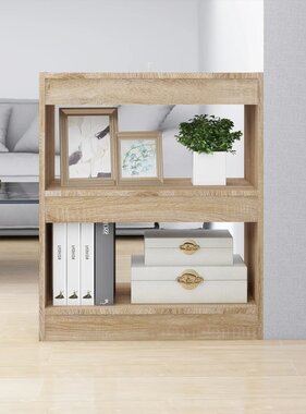 VidaXL Boekenkast / kamerscherm 60x30x72 cm sonoma eikenkleurig