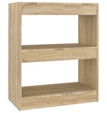 VidaXL Boekenkast / kamerscherm 60x30x72 cm sonoma eikenkleurig