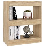 VidaXL Boekenkast / kamerscherm 60x30x72 cm sonoma eikenkleurig