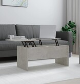 VidaXL Salontafel 102x50,5x46,5 cm bewerkt hout betongrijs