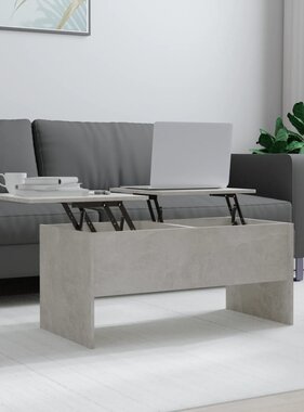 VidaXL Salontafel 102x50,5x46,5 cm bewerkt hout betongrijs