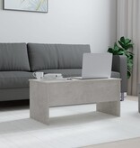 VidaXL Salontafel 102x50,5x46,5 cm bewerkt hout betongrijs