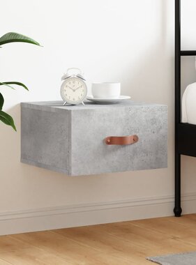 VidaXL Nachtkastje wandgemonteerd 35x35x20 cm betongrijs