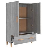 VidaXL Hoge kast 70x31x115 cm bewerkt hout grijs sonoma eikenkleurig