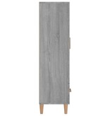 VidaXL Hoge kast 70x31x115 cm bewerkt hout grijs sonoma eikenkleurig