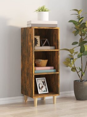 VidaXL Dressoir 34,5x32,5x90 cm bewerkt hout gerookt eikenkleurig