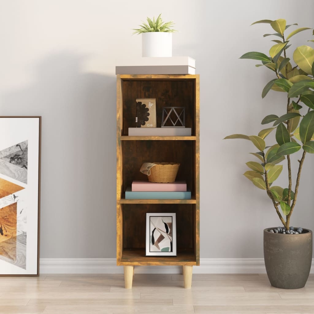 VidaXL Dressoir 34,5x32,5x90 cm bewerkt hout gerookt eikenkleurig