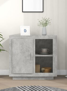 VidaXL Dressoir 80x40x75 cm betongrijs