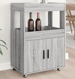 VidaXL Drankkar 60x39,5x89 cm bewerkt hout grijs sonoma eikenkleurig