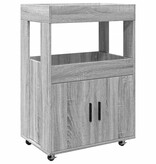 VidaXL Drankkar 60x39,5x89 cm bewerkt hout grijs sonoma eikenkleurig