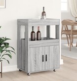 VidaXL Drankkar 60x39,5x89 cm bewerkt hout grijs sonoma eikenkleurig