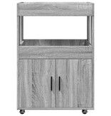 VidaXL Drankkar 60x39,5x89 cm bewerkt hout grijs sonoma eikenkleurig