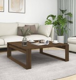 VidaXL Salontafel 100x100x35 cm bewerkt hout bruin eikenkleur