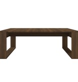 VidaXL Salontafel 100x100x35 cm bewerkt hout bruin eikenkleur