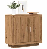 VidaXL Dressoir 80x40x75 cm bewerkt hout artisanaal eikenkleur
