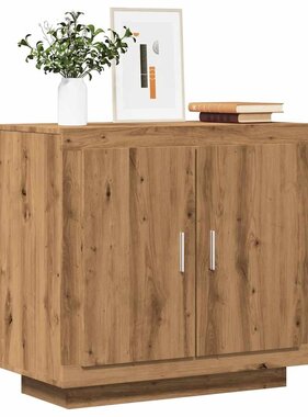VidaXL Dressoir 80x40x75 cm bewerkt hout artisanaal eikenkleur
