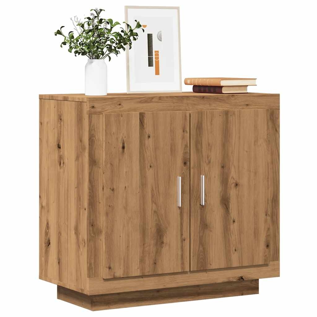 VidaXL Dressoir 80x40x75 cm bewerkt hout artisanaal eikenkleur
