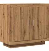 VidaXL Dressoir 80x40x75 cm bewerkt hout artisanaal eikenkleur