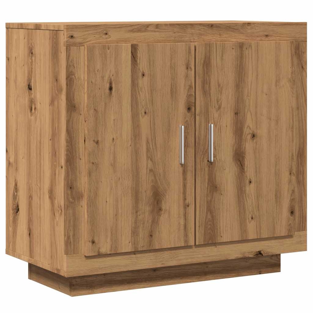 VidaXL Dressoir 80x40x75 cm bewerkt hout artisanaal eikenkleur