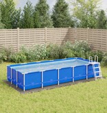 VidaXL Zwembadgrondzeil 550x280 cm polyester geotextiel lichtgrijs