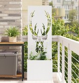 VidaXL Tuinplant met Decoratief Paneel Wit 50 x 140 cm