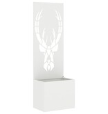 VidaXL Tuinplant met Decoratief Paneel Wit 50 x 140 cm