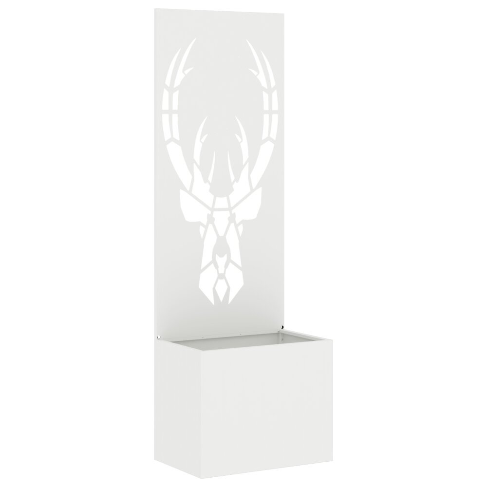 VidaXL Tuinplant met Decoratief Paneel Wit 50 x 140 cm