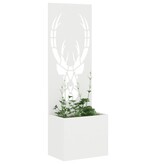 VidaXL Tuinplant met Decoratief Paneel Wit 50 x 140 cm