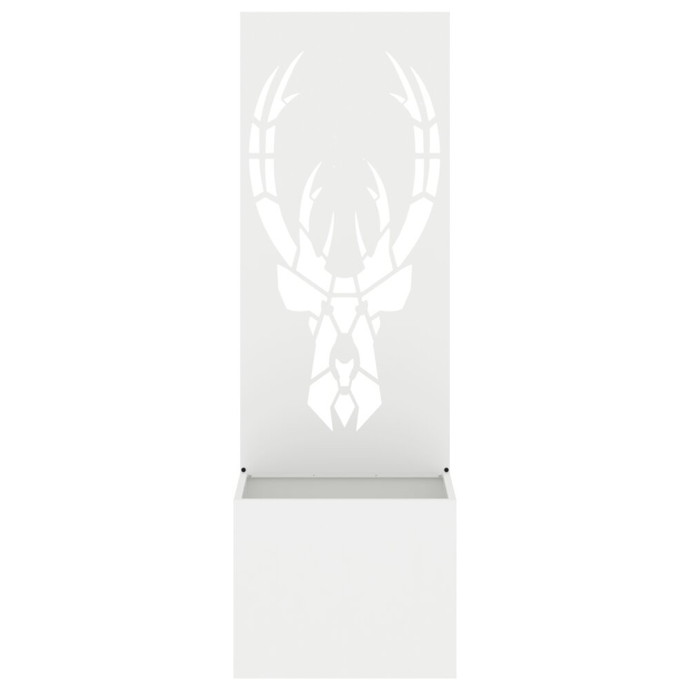 VidaXL Tuinplant met Decoratief Paneel Wit 50 x 140 cm