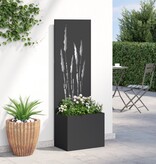 VidaXL Tuinplant met Decoratief Paneel Zwart 50 x 140 cm