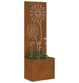 VidaXL Tuinplant met Decoratief Paneel Roestig 50 x 140 cm Cortenstaal