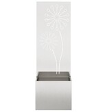 VidaXL Tuinplant met Decoratief Paneel Zilver 50 x 140 cm