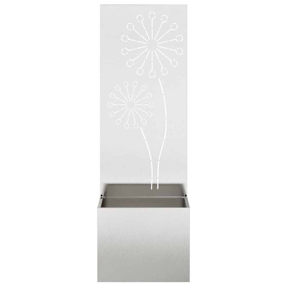 VidaXL Tuinplant met Decoratief Paneel Zilver 50 x 140 cm