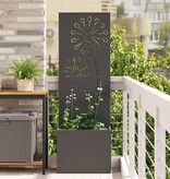 VidaXL Tuinplant met Decoratief Paneel Zwart 50 x 140 cm