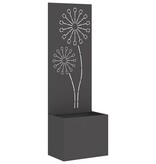 VidaXL Tuinplant met Decoratief Paneel Zwart 50 x 140 cm