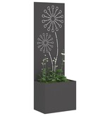 VidaXL Tuinplant met Decoratief Paneel Zwart 50 x 140 cm