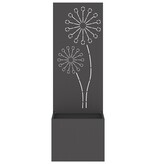 VidaXL Tuinplant met Decoratief Paneel Zwart 50 x 140 cm