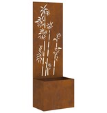 VidaXL Tuinplant met Decoratief Paneel Roestig 50 x 140 cm Cortenstaal