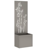 VidaXL Tuinplant met Decoratief Paneel Roestig 50 x 140 cm Cortenstaal