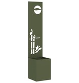 VidaXL Tuinplant met Decoratief Paneel Olijfgroen 32 x 140 cm